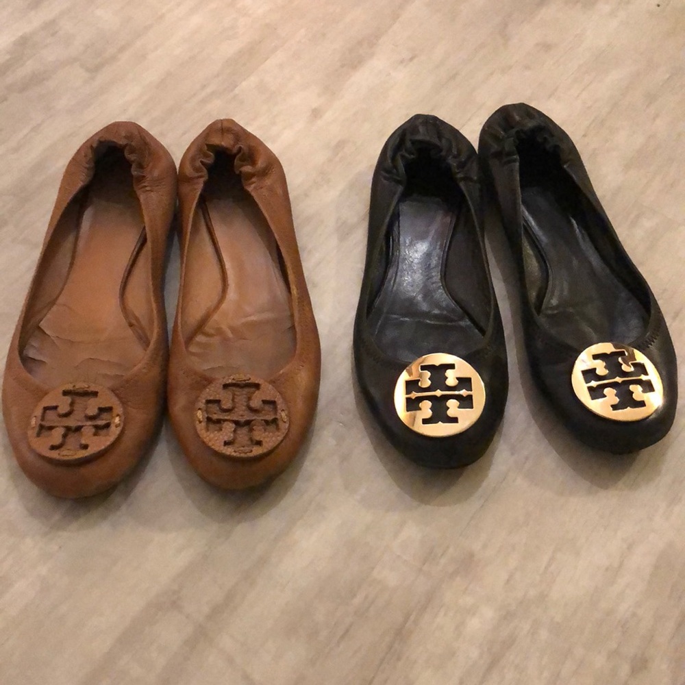 Tory Burch flats size 10, two pairs!
